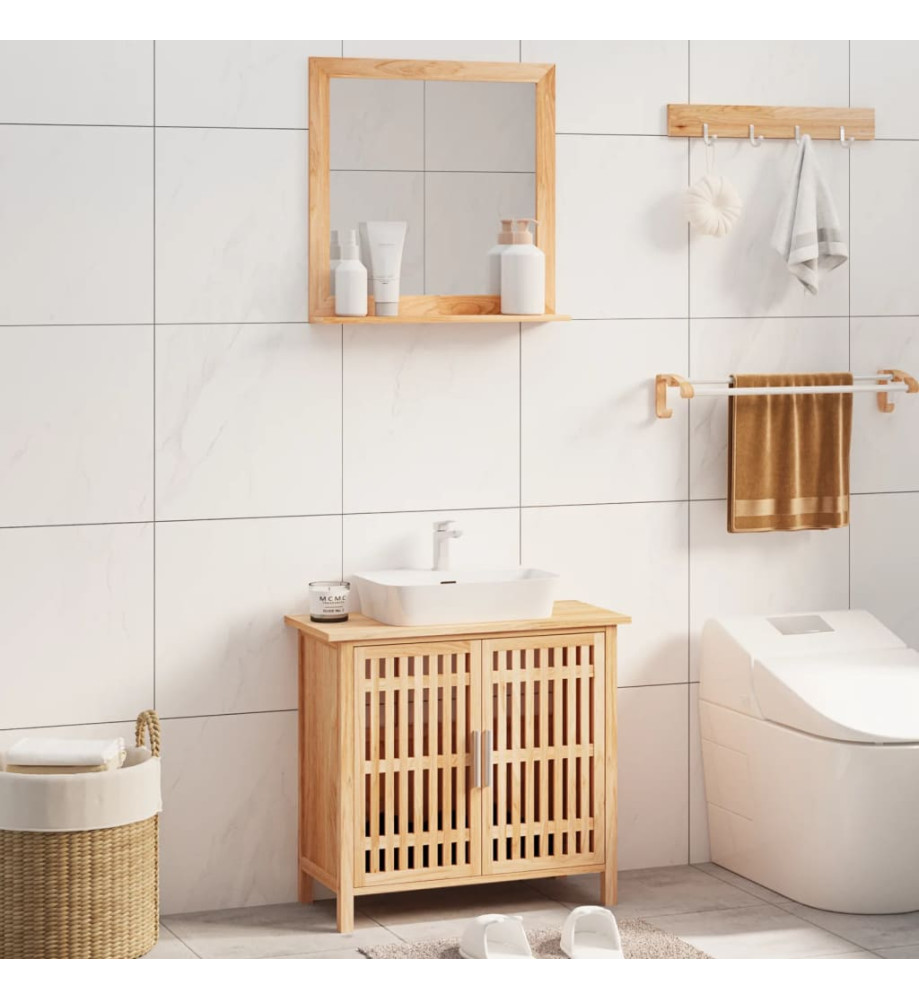 Ensemble de meubles de salle de bain 2 pcs Bois massif de noyer