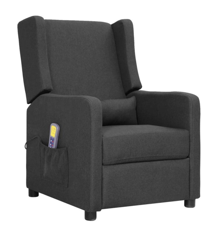 Fauteuil de massage Gris foncé Tissu