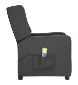 Fauteuil de massage Gris foncé Tissu