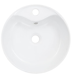 Lavabo avec trop-plein 36x13 cm Céramique Blanc