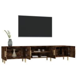 Meuble TV chêne fumé 180x31,5x40 cm bois d'ingénierie