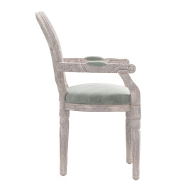 Chaise à manger gris clair 54x56x96,5 cm velours