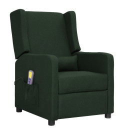 Fauteuil de massage Vert foncé Tissu