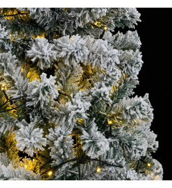 Sapin de Noël artificiel à charnière 300LED neige floquée 240cm