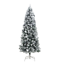 Sapin de Noël artificiel articulé 300 LED et boules 180 cm