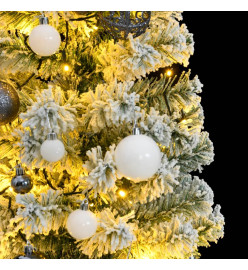 Sapin de Noël artificiel articulé 150 LED et boules 120 cm