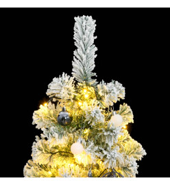 Sapin de Noël artificiel articulé 150 LED et boules 120 cm