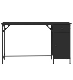 Bureau d'ordinateur noir 131x48x75 cm bois d’ingénierie